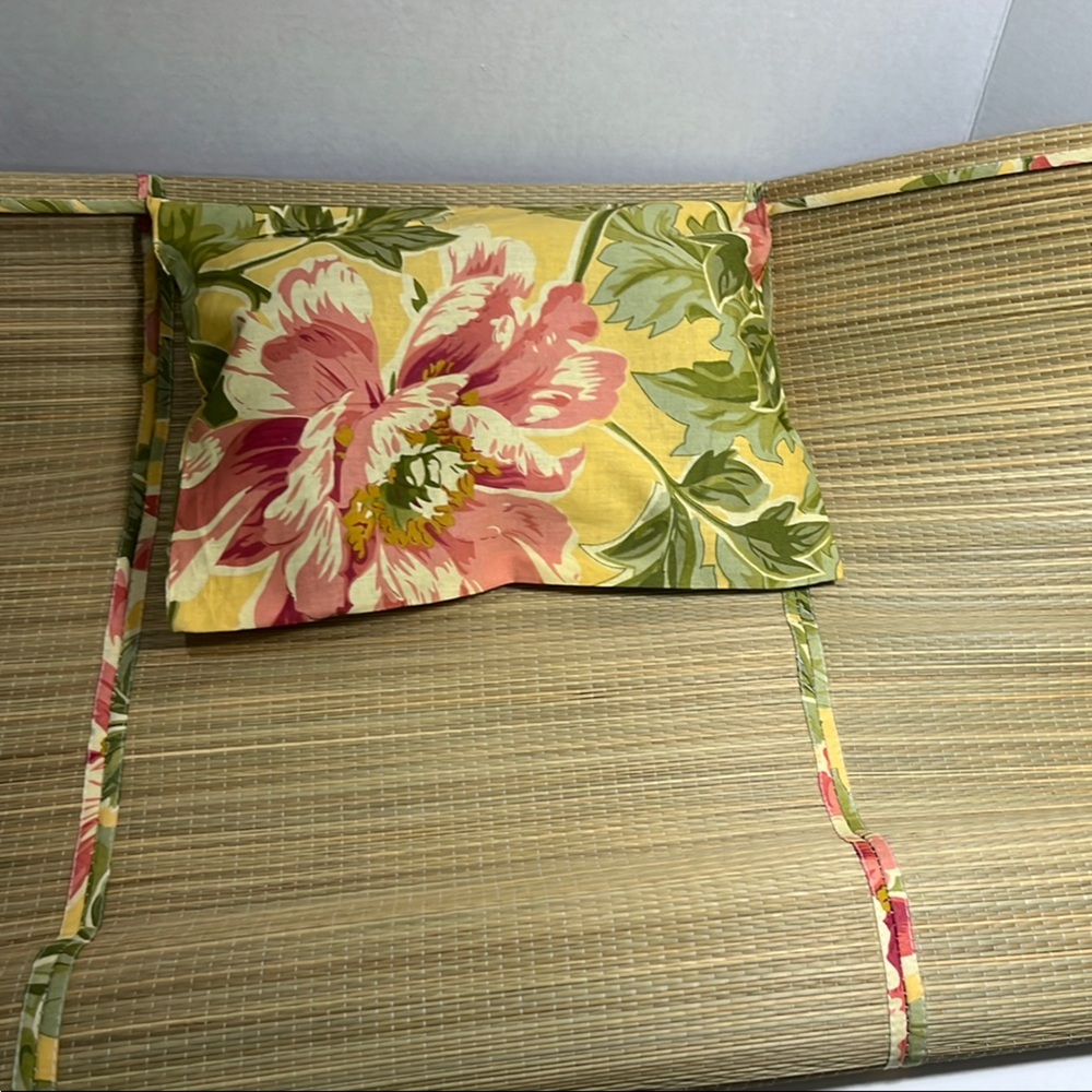 April Cornell Beach Sand Mat with Blow-up Floral Head Pillow